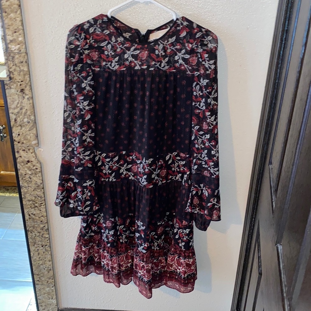 Michael Kors boho long sleeve mini dress